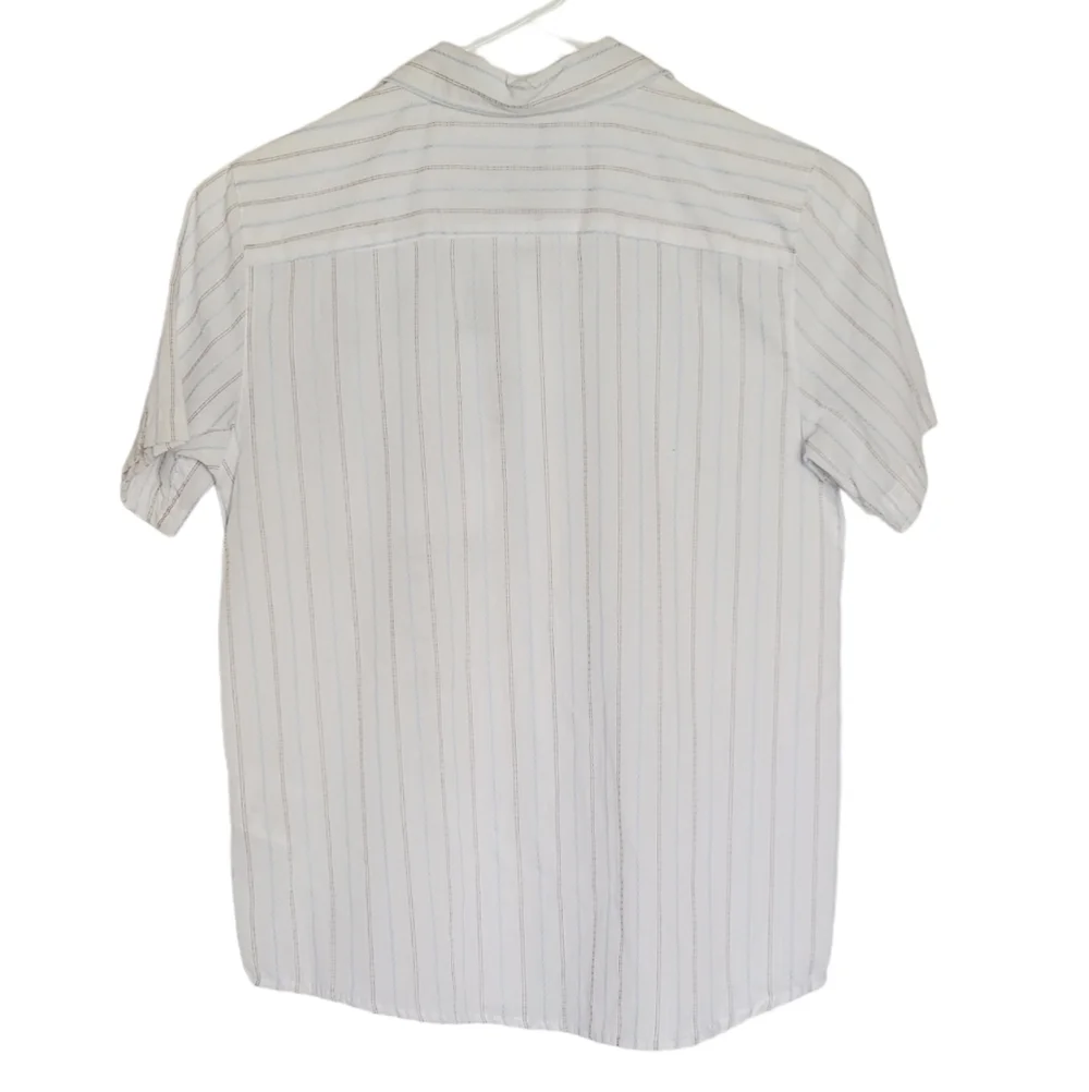 K1023 * NSS Boys Button Down Shirt White Size M